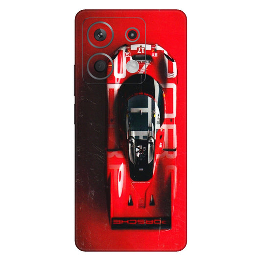 Xiaomi Redmi Phone Skins (All Models) - Red Porsche Car Logo - 3D Embossed Finish (L-315) Redmi Note 13 5G