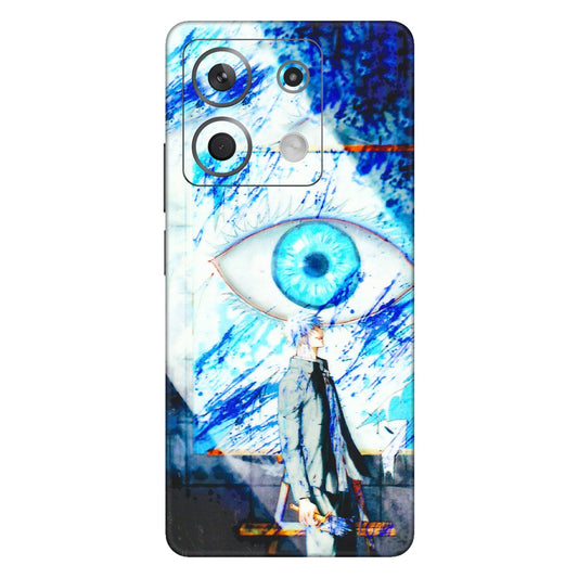 Xiaomi Redmi Phone Skins (All Models) - Anime Sea Blue Eye - 3D Embossed Finish (L-318) Redmi Note 13 5G
