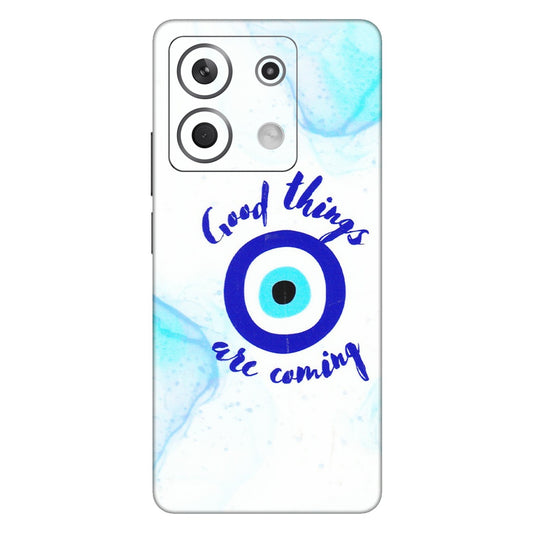 Xiaomi Redmi Phone Skins (All Models) - Evil Eye Good Things Are Coming - 3D Embossed Finish (L-322) Redmi Note 13 5G