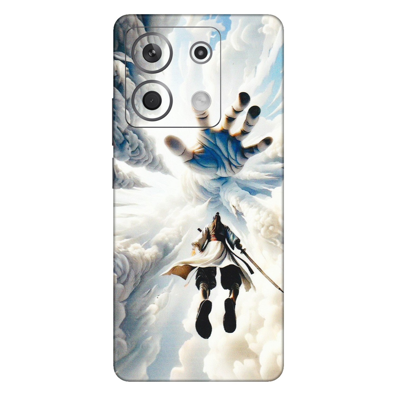 Xiaomi Redmi Phone Skins (All Models) - Big Hand With Monkey King - 3D Embossed Finish (L-323) Redmi Note 13 5G