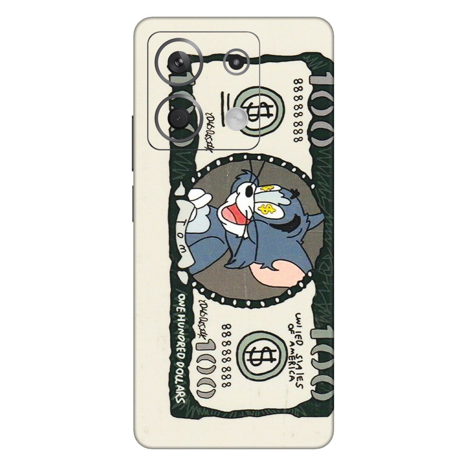 Xiaomi Redmi Phone Skins (All Models) - Tom Hundred Dollar - 3D Embossed Finish (L-324) Redmi Note 13 5G