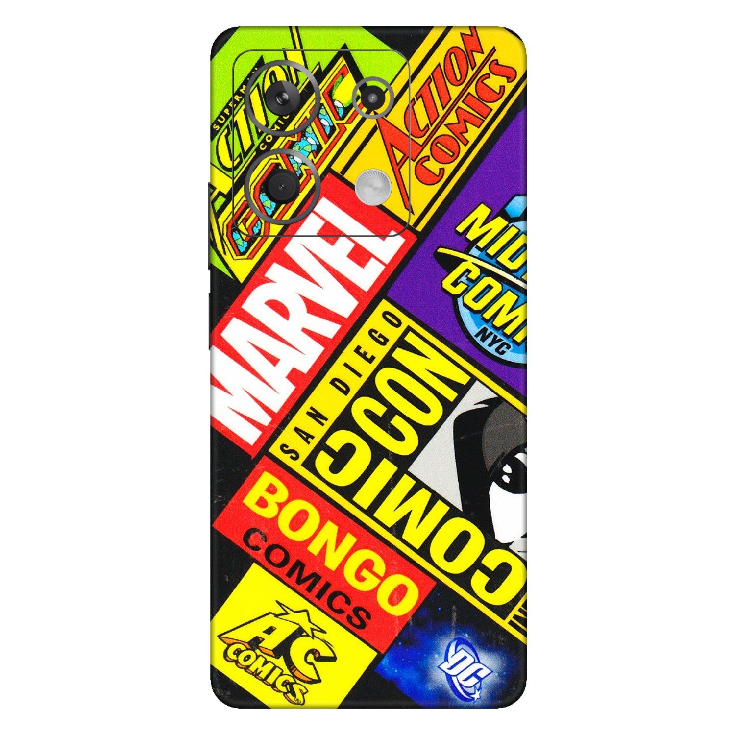 Xiaomi Redmi Phone Skins (All Models) - Bongo Comic Con - 3D Embossed Finish (L-325) Redmi Note 13 5G