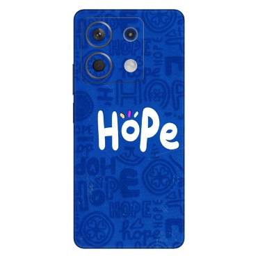 Xiaomi Redmi Phone Skins (All Models) - Hope Doodles Blue - 3D Embossed Finish (L-43) Redmi Note 13 5G