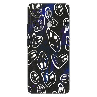 Xiaomi Redmi Phone Skins (All Models) - Distorted Smileys - 3D Embossed Finish (L-92) Redmi Note 13 5G