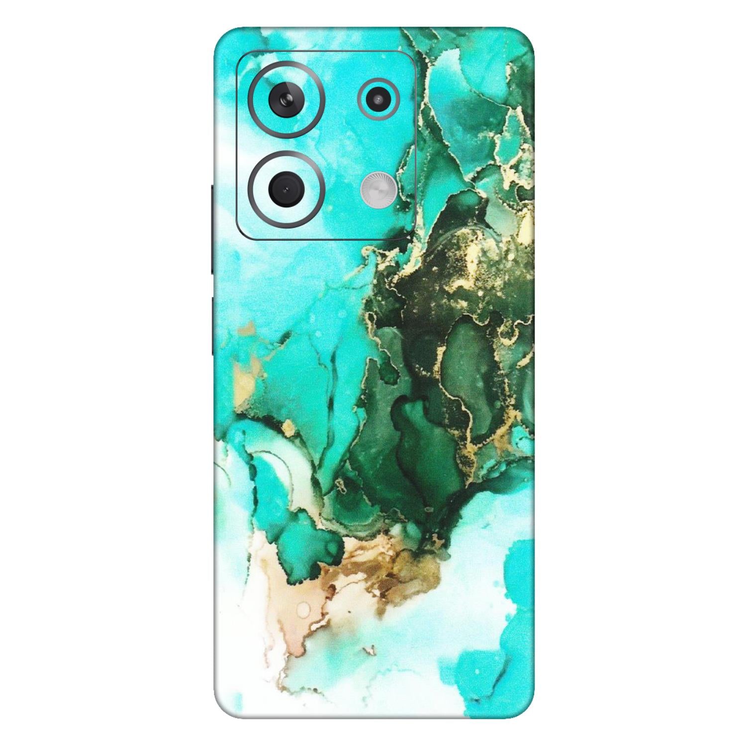 Xiaomi Redmi Phone Skins (All Models) - The Blue Gold Marble - Matte Finish (M-124) Redmi Note 13 5G