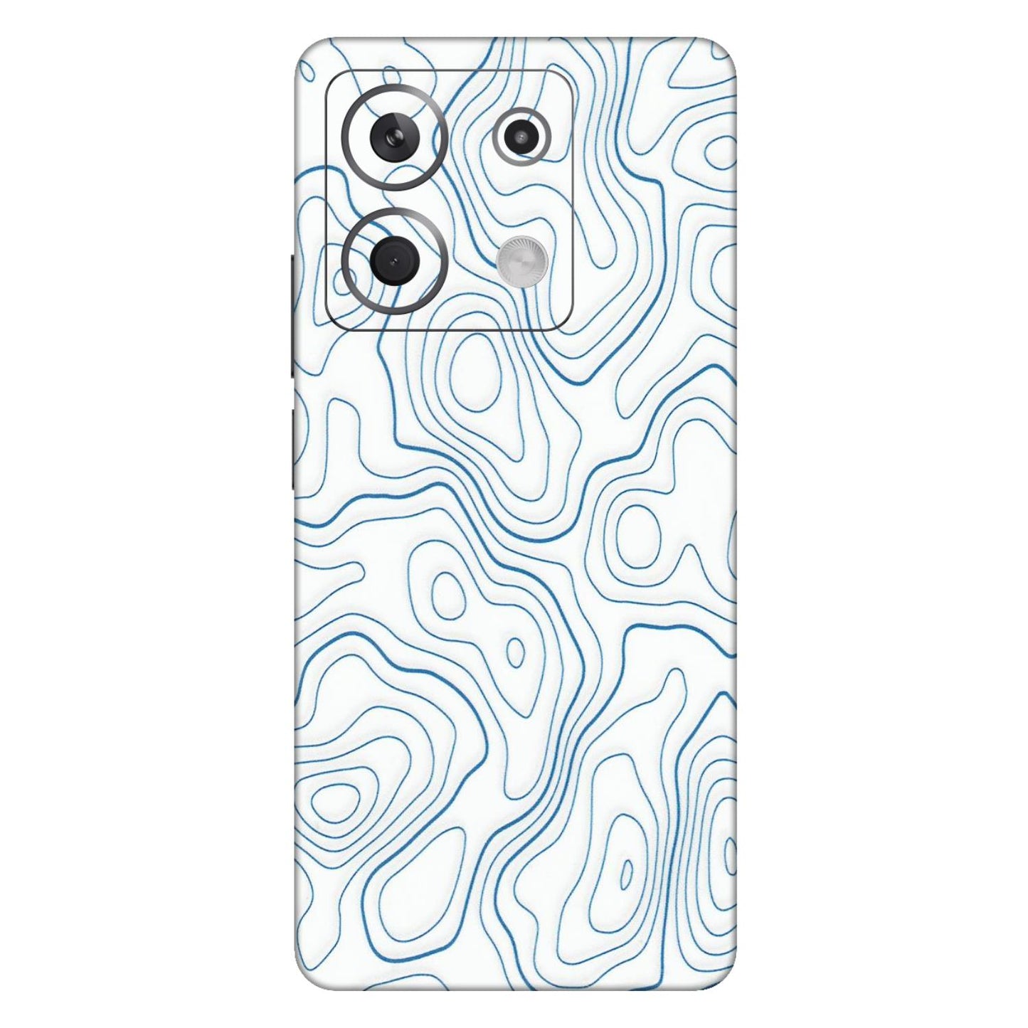 Xiaomi Redmi Phone Skins (All Models) - Blue And White Swirls - Matte Finish (M-139) Redmi Note 13 5G