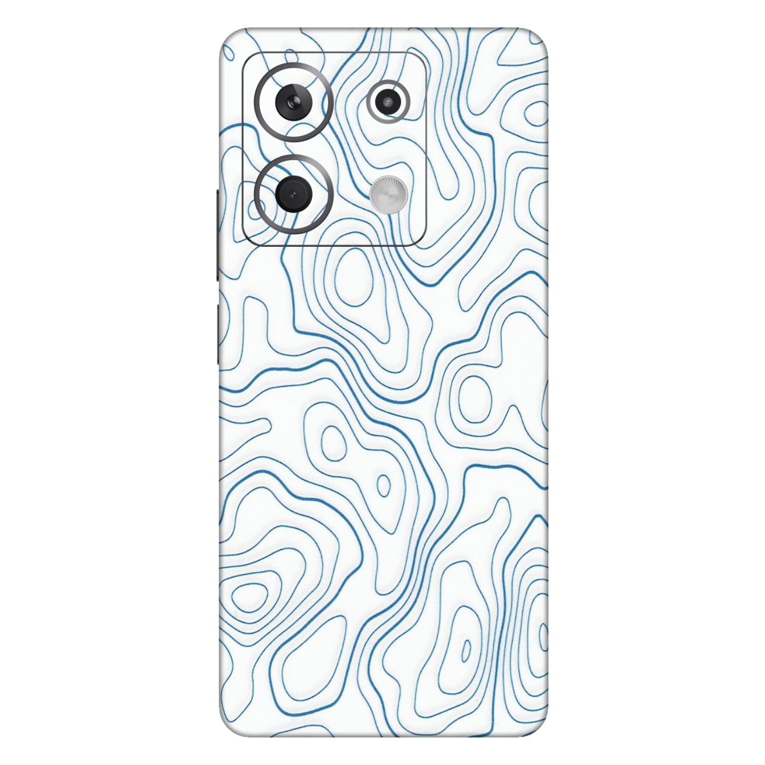 Xiaomi Redmi Phone Skins (All Models) - Blue And White Swirls - Matte Finish (M-139) Redmi Note 13 5G