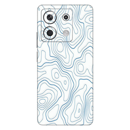 Xiaomi Redmi Phone Skins (All Models) - Blue And White Swirls - Matte Finish (M-139) Redmi Note 13 5G