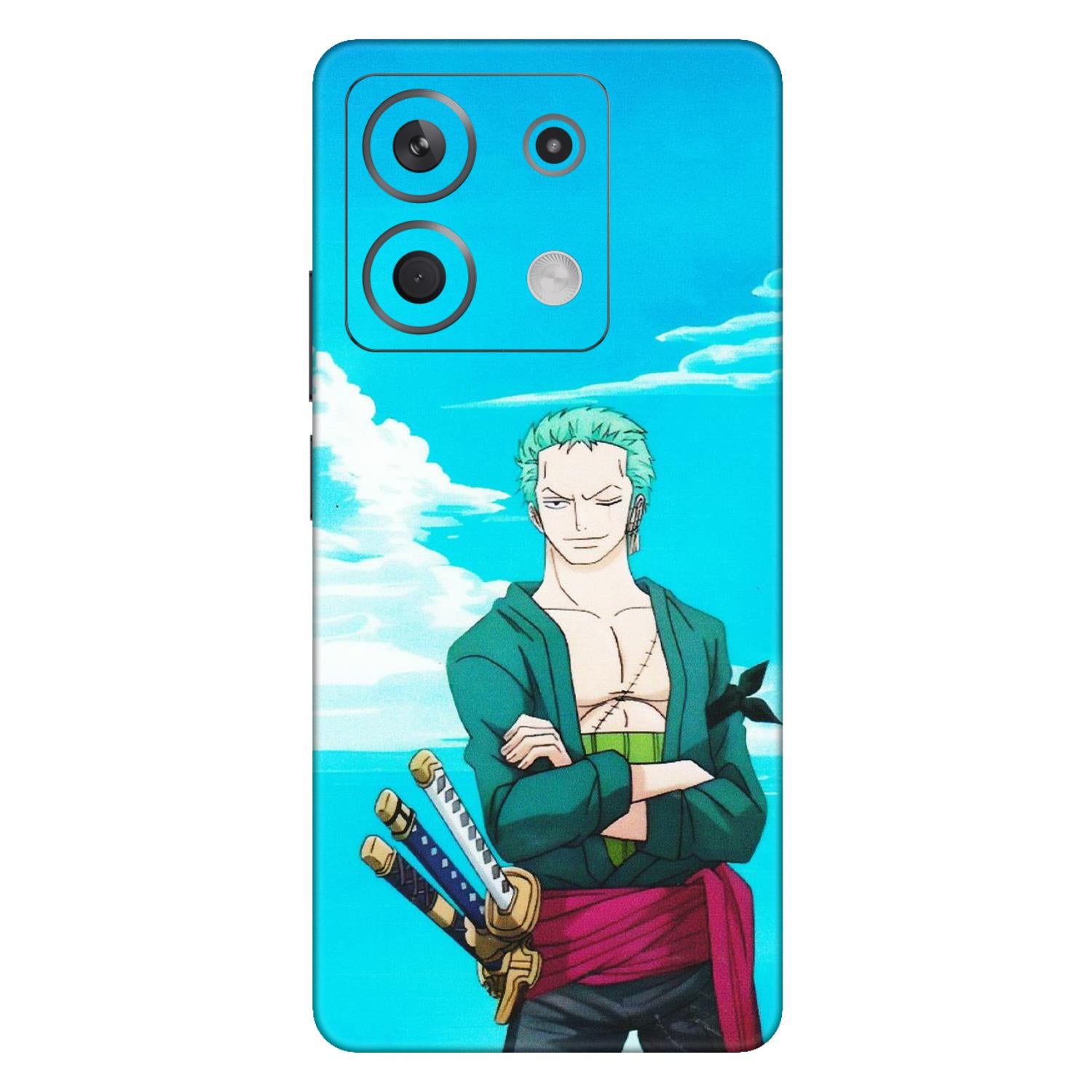 Xiaomi Redmi Phone Skins (All Models) - Cool Swordman Zoro Anime - Matte Finish (M-143) Redmi Note 13 5G