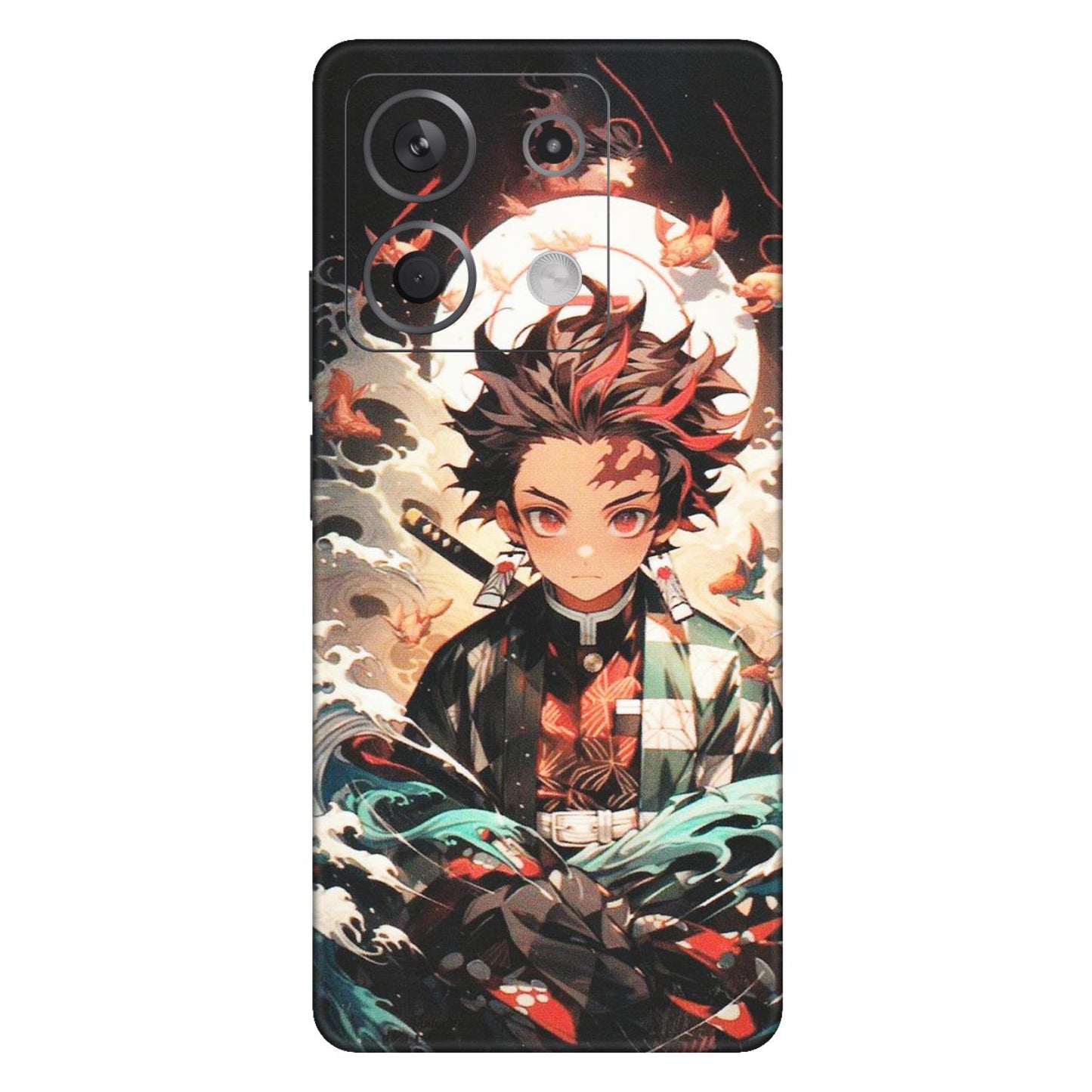 Xiaomi Redmi Phone Skins (All Models) - Tanjiro Demon Slayer Anime - Matte Finish (M-158) Redmi Note 13 5G