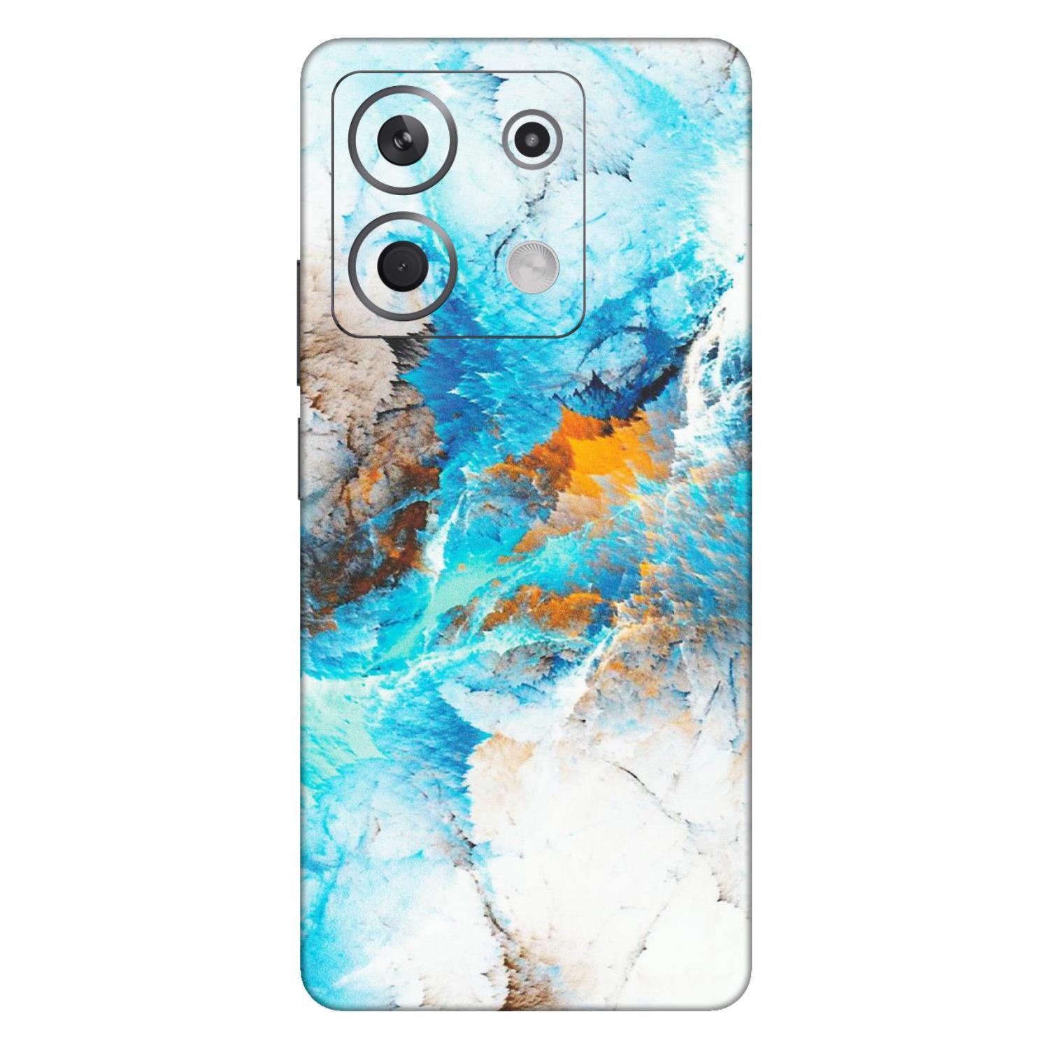Xiaomi Redmi Phone Skins (All Models) - Blue Waves Abstract - Matte Finish (M-19) Redmi Note 13 5G