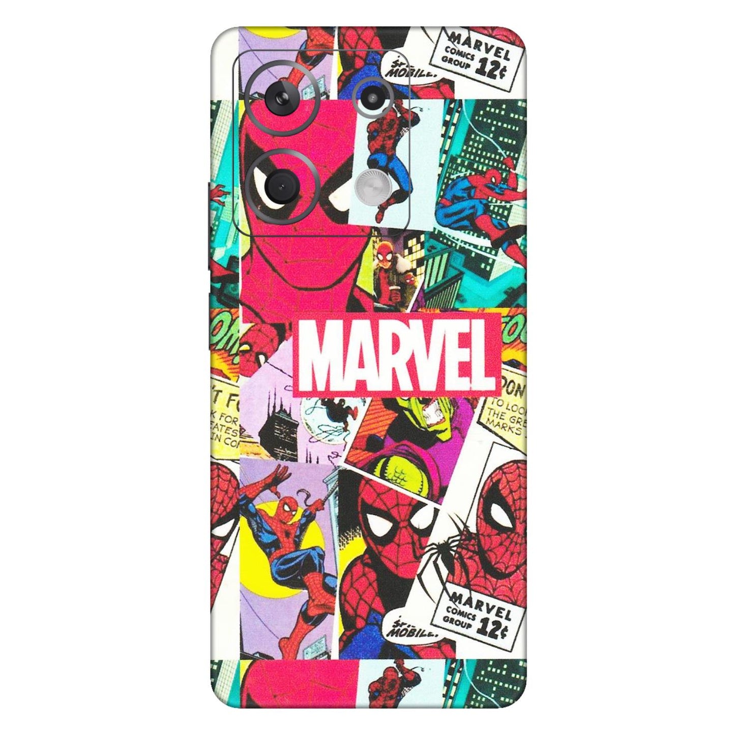 Xiaomi Redmi Phone Skins (All Models) - Marvel Comic Spiderman Grafitti - Matte Finish (M-72) Redmi Note 13 5G