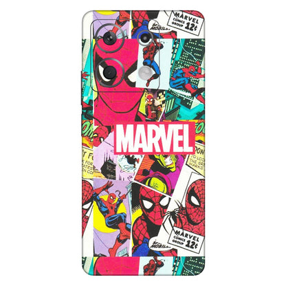 Xiaomi Redmi Phone Skins (All Models) - Marvel Comic Spiderman Grafitti - Matte Finish (M-72) Redmi Note 13 5G