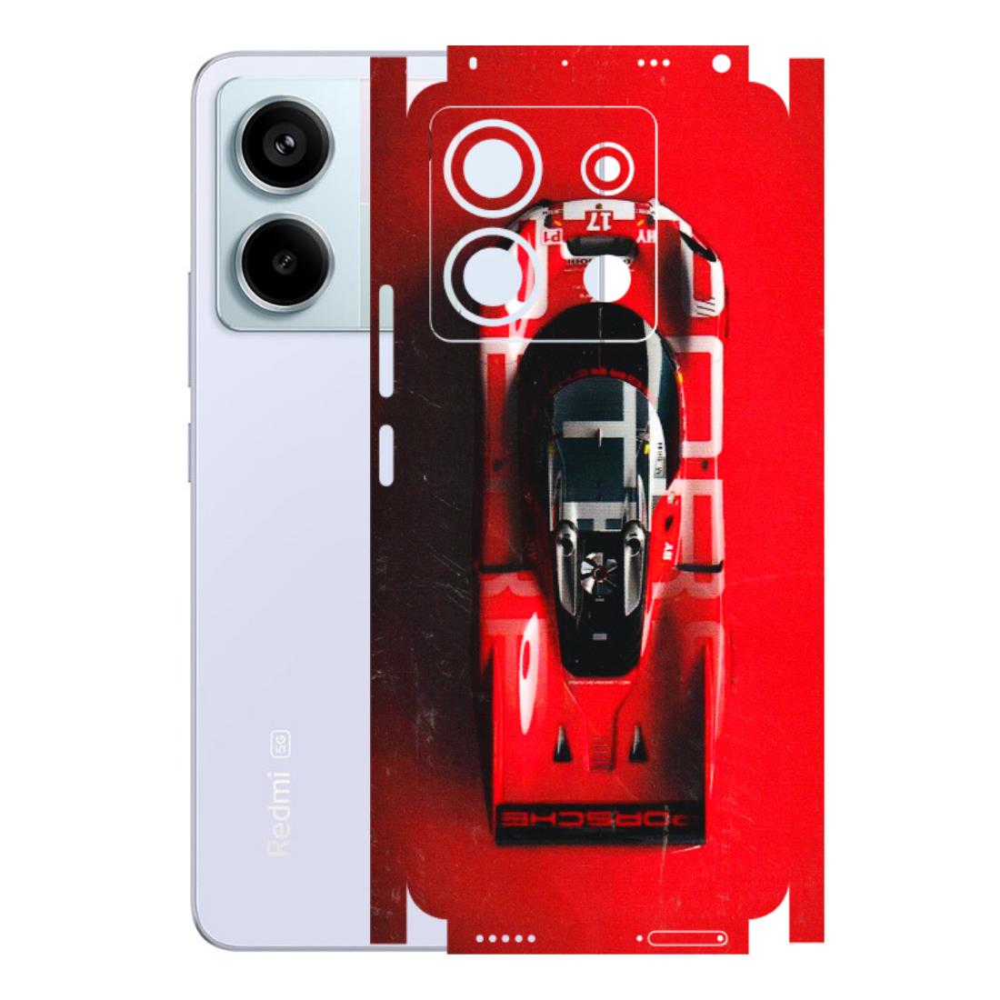 Xiaomi Redmi Phone Skins (All Models) - Red Porsche Car Logo - 3D Embossed Finish (L-315) Redmi Note 13 Pro 5G
