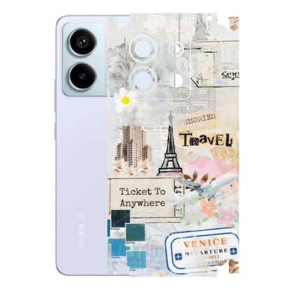 Xiaomi Redmi Phone Skins (All Models) - Travel Memories - Transparent Finish (T-09) Redmi Note 13 Pro 5G