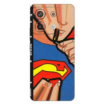 Xiaomi Redmi Phone Skins (All Models) - Superman Sutta - 3D Embossed Finish (L-130) Redmi Note 13 Pro 5G