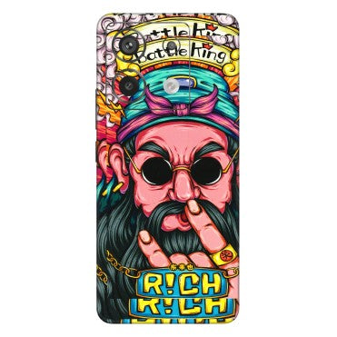Xiaomi Redmi Phone Skins (All Models) - Battle King Dude Face - 3D Embossed Finish (L-178) Redmi Note 13 Pro 5G
