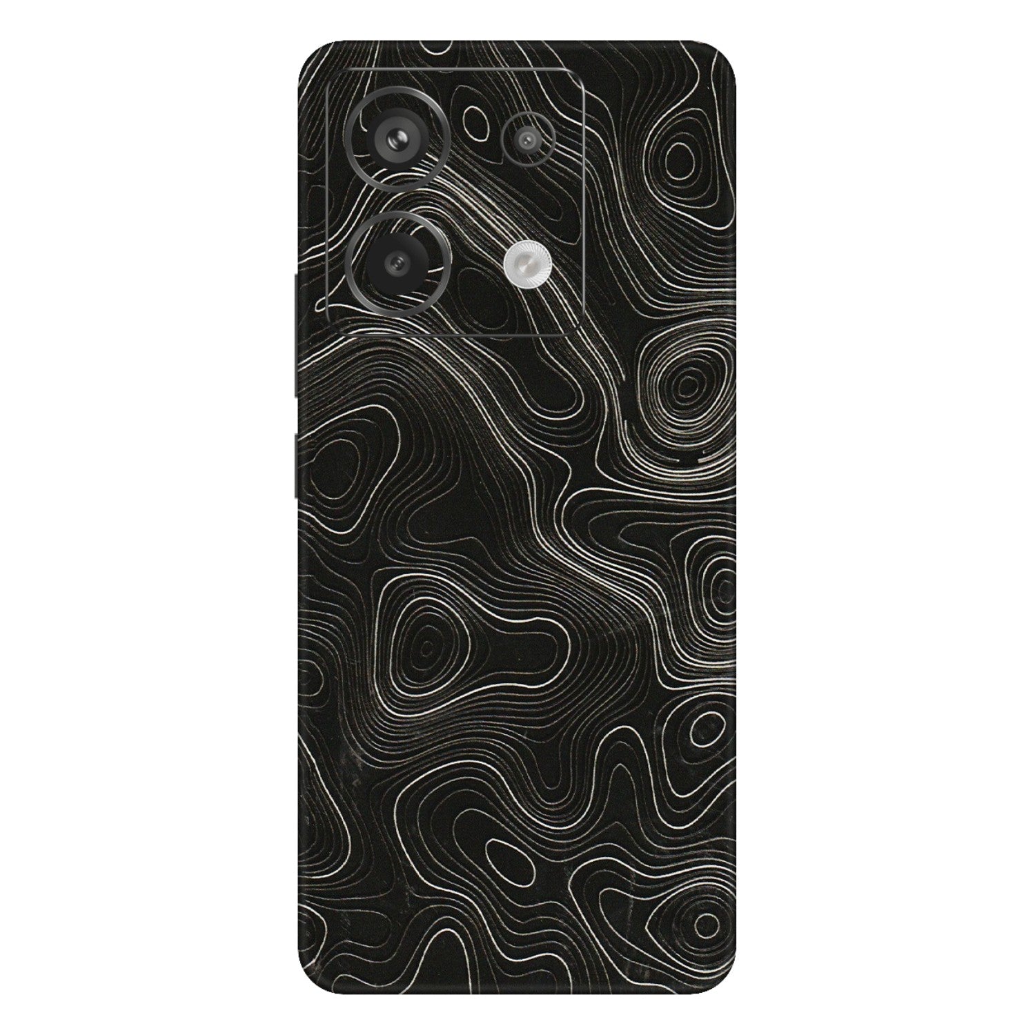 Xiaomi Redmi Phone Skins (All Models) - Black Swirl - 3D Embossed Finish (L-196) Redmi Note 13 Pro 5G