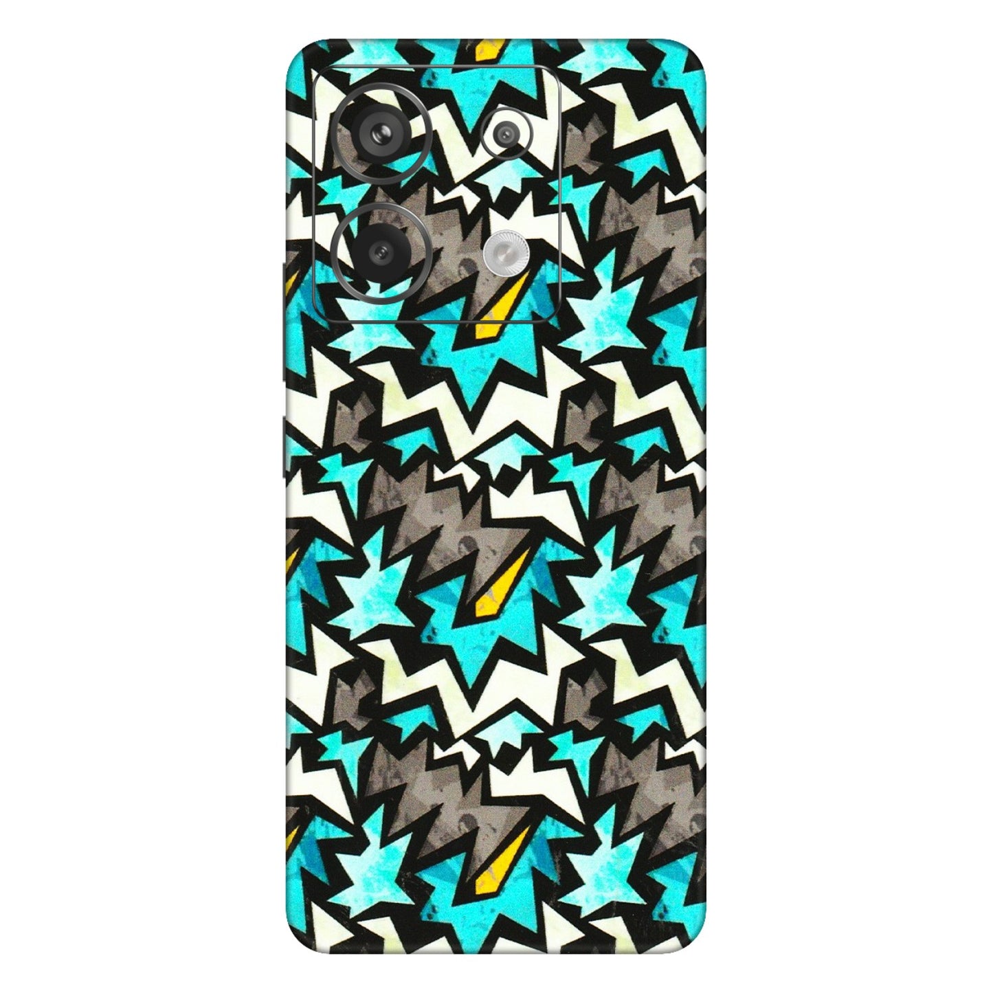 Xiaomi Redmi Phone Skins (All Models) - Funky Zig Zag - 3D Embossed Finish (L-223) Redmi Note 13 Pro 5G