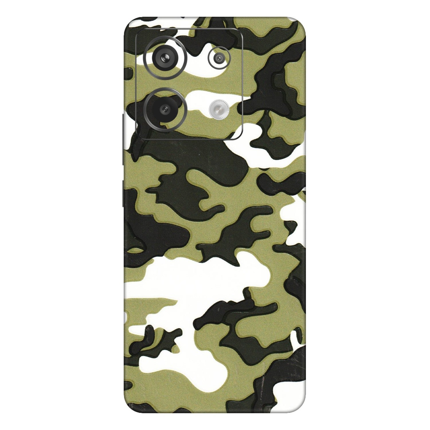 Xiaomi Redmi Phone Skins (All Models) - Camouflages White And Green - 3D Embossed Finish (L-243) Redmi Note 13 Pro 5G
