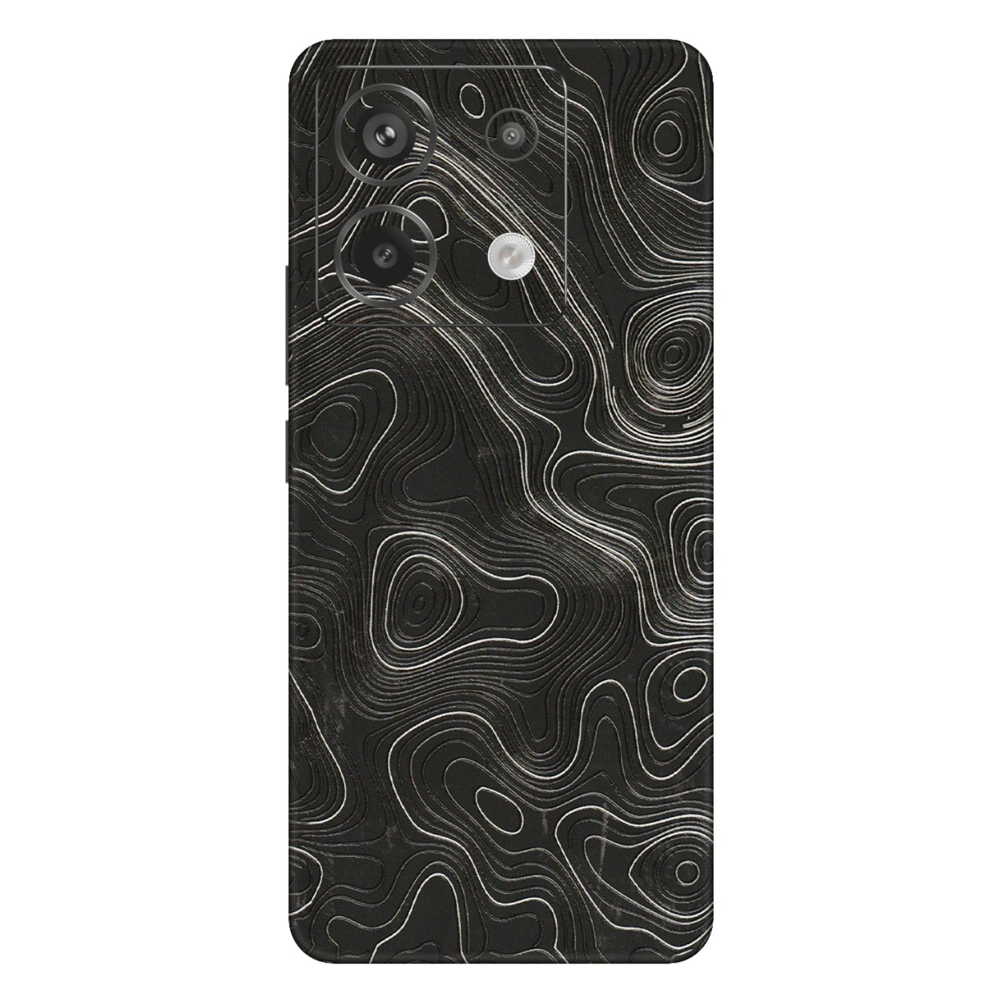 Xiaomi Redmi Phone Skins (All Models) - Abstract White Line Map - 3D Embossed Finish (L-269) Redmi Note 13 Pro 5G