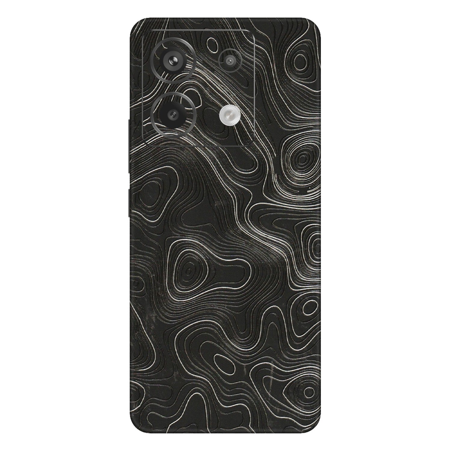 Xiaomi Redmi Phone Skins (All Models) - Abstract White Line Map - 3D Embossed Finish (L-269) Redmi Note 13 Pro 5G