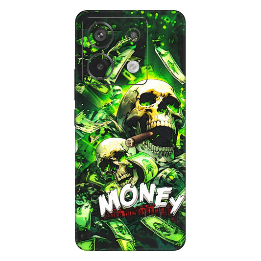 Xiaomi Redmi Phone Skins (All Models) - Skull Money - 3D Embossed Finish (L-303) Redmi Note 13 Pro 5G