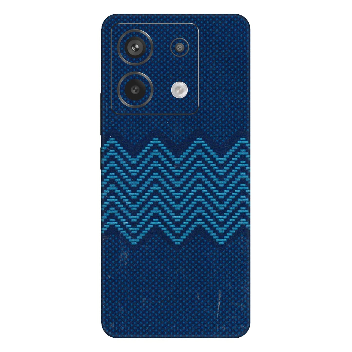 Xiaomi Redmi Phone Skins (All Models) - Blue Sober Waves - 3D Embossed Finish (L-306) Redmi Note 13 Pro 5G