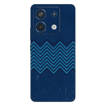 Xiaomi Redmi Phone Skins (All Models) - Blue Sober Waves - 3D Embossed Finish (L-306) Redmi Note 13 Pro 5G