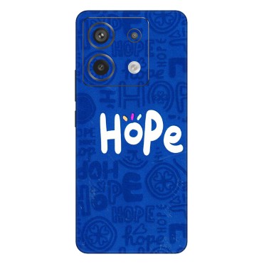 Xiaomi Redmi Phone Skins (All Models) - Hope Doodles Blue - 3D Embossed Finish (L-43) Redmi Note 13 Pro 5G