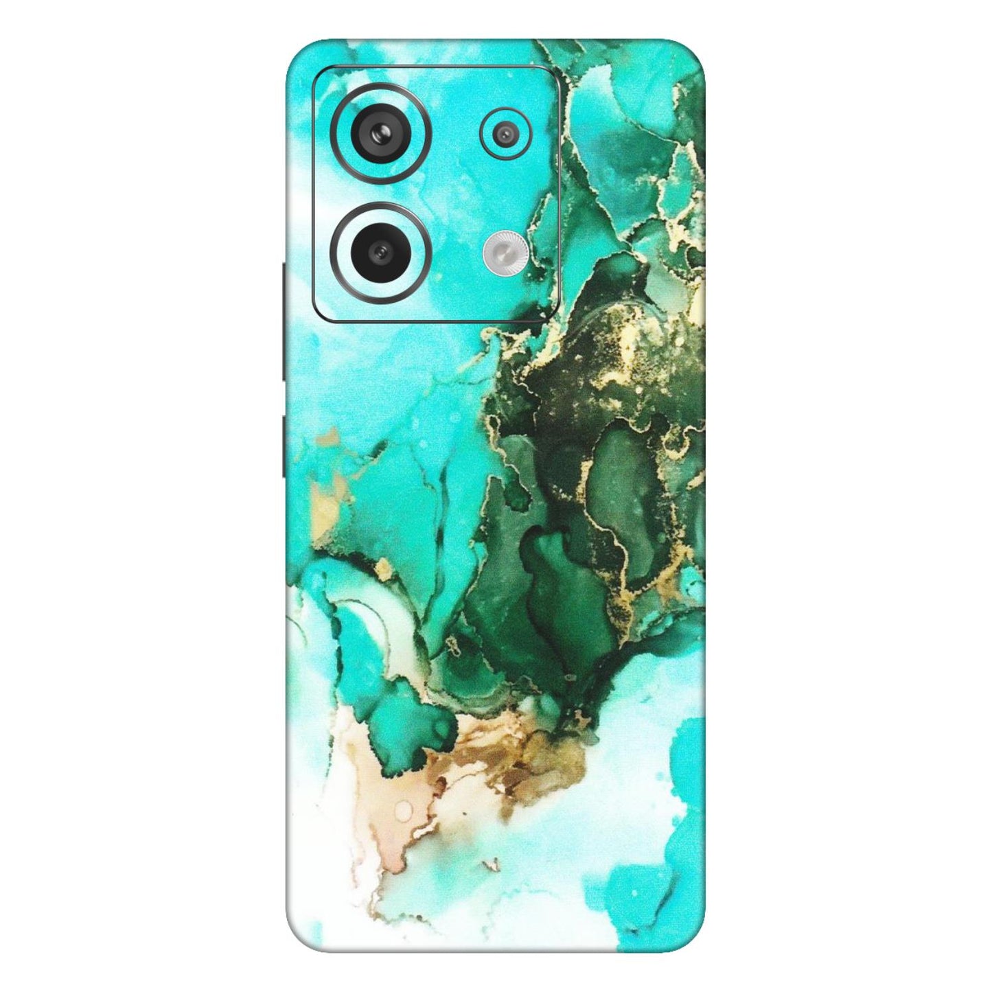 Xiaomi Redmi Phone Skins (All Models) - The Blue Gold Marble - Matte Finish (M-124) Redmi Note 13 Pro 5G