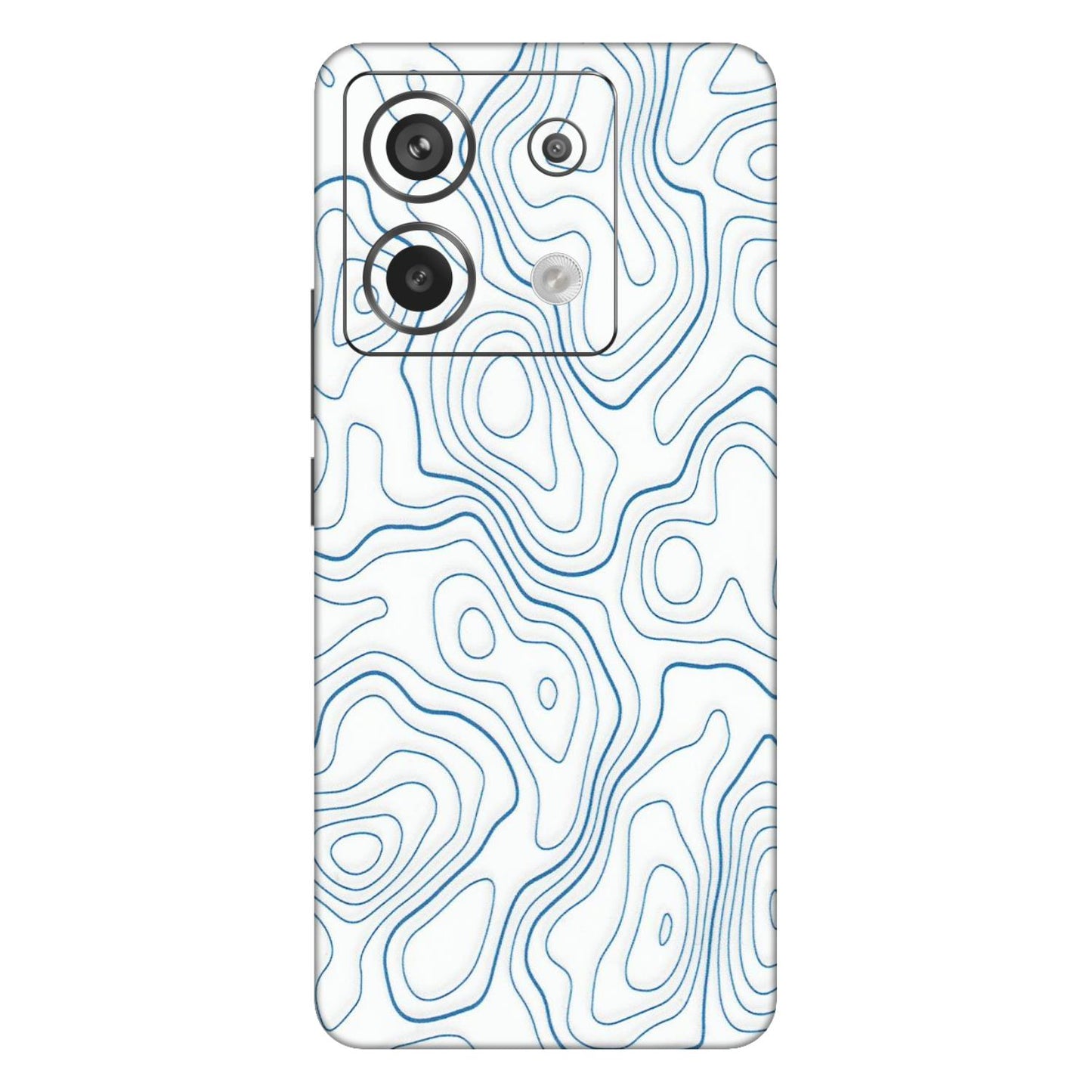 Xiaomi Redmi Phone Skins (All Models) - Blue And White Swirls - Matte Finish (M-139) Redmi Note 13 Pro 5G