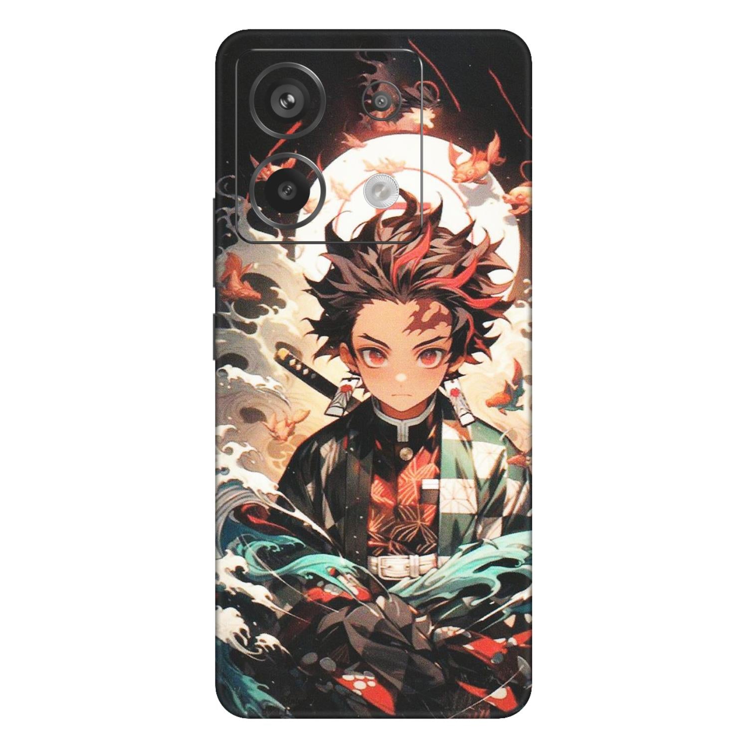 Xiaomi Redmi Phone Skins (All Models) - Tanjiro Demon Slayer Anime - Matte Finish (M-158) Redmi Note 13 Pro 5G