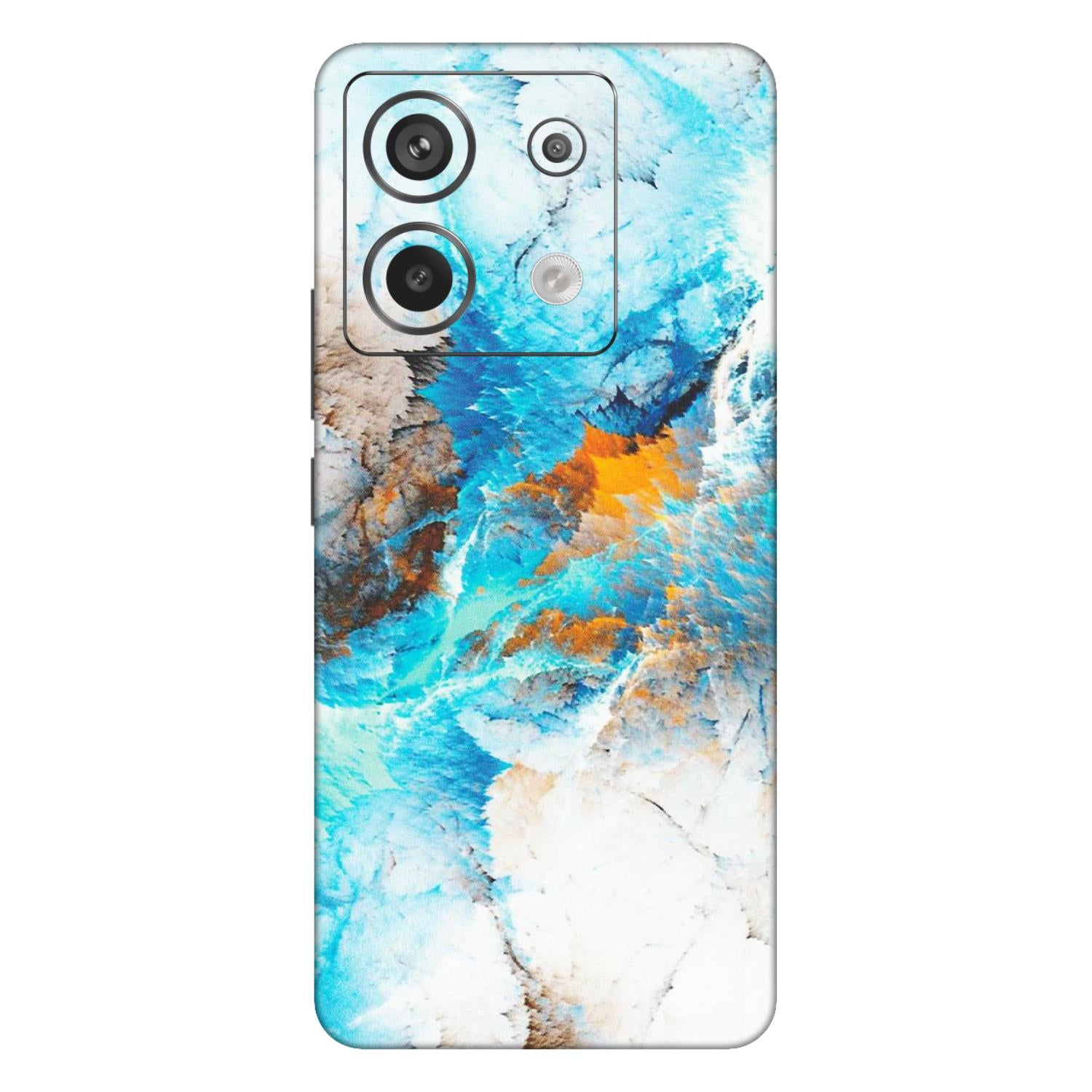 Xiaomi Redmi Phone Skins (All Models) - Blue Waves Abstract - Matte Finish (M-19) Redmi Note 13 Pro 5G