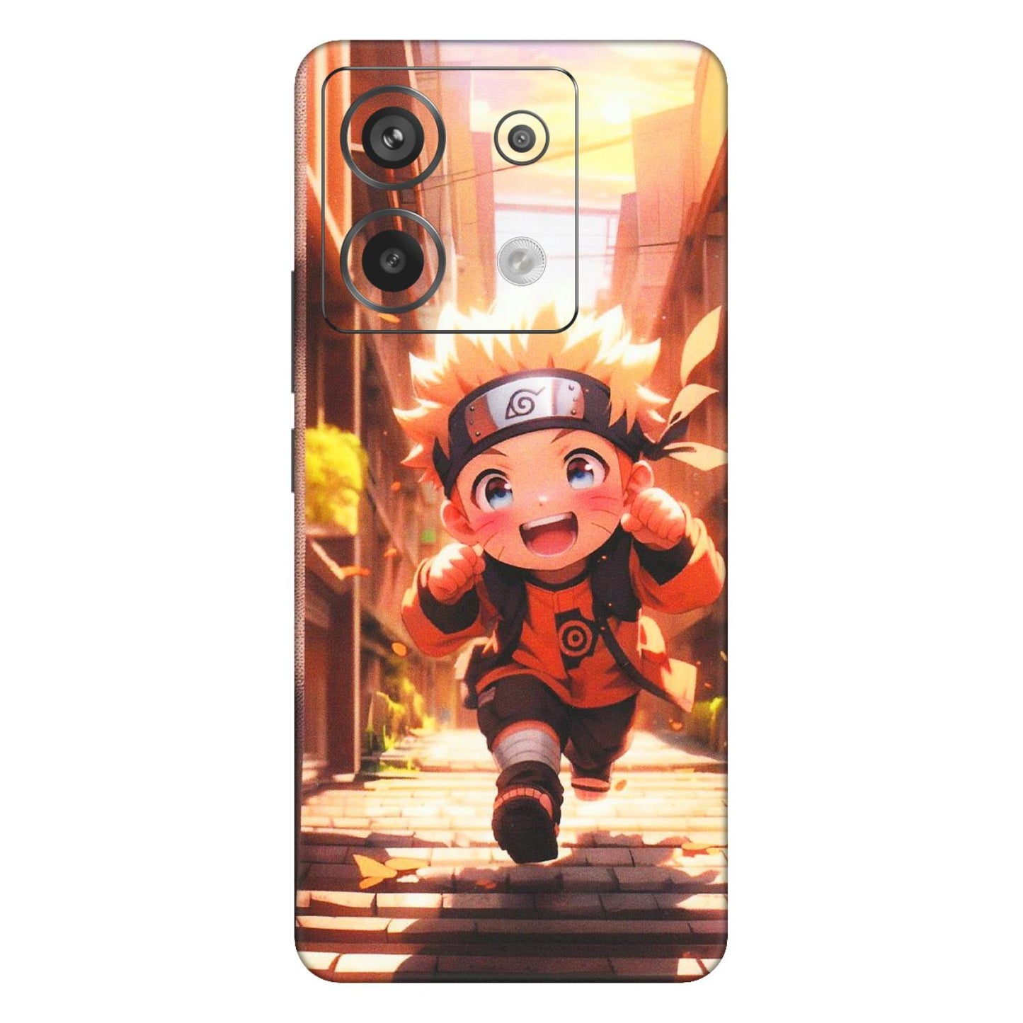Xiaomi Redmi Phone Skins (All Models) - Naruto Cute Toon Running - Matte Finish (M-04) Redmi Note 13 Pro 5G