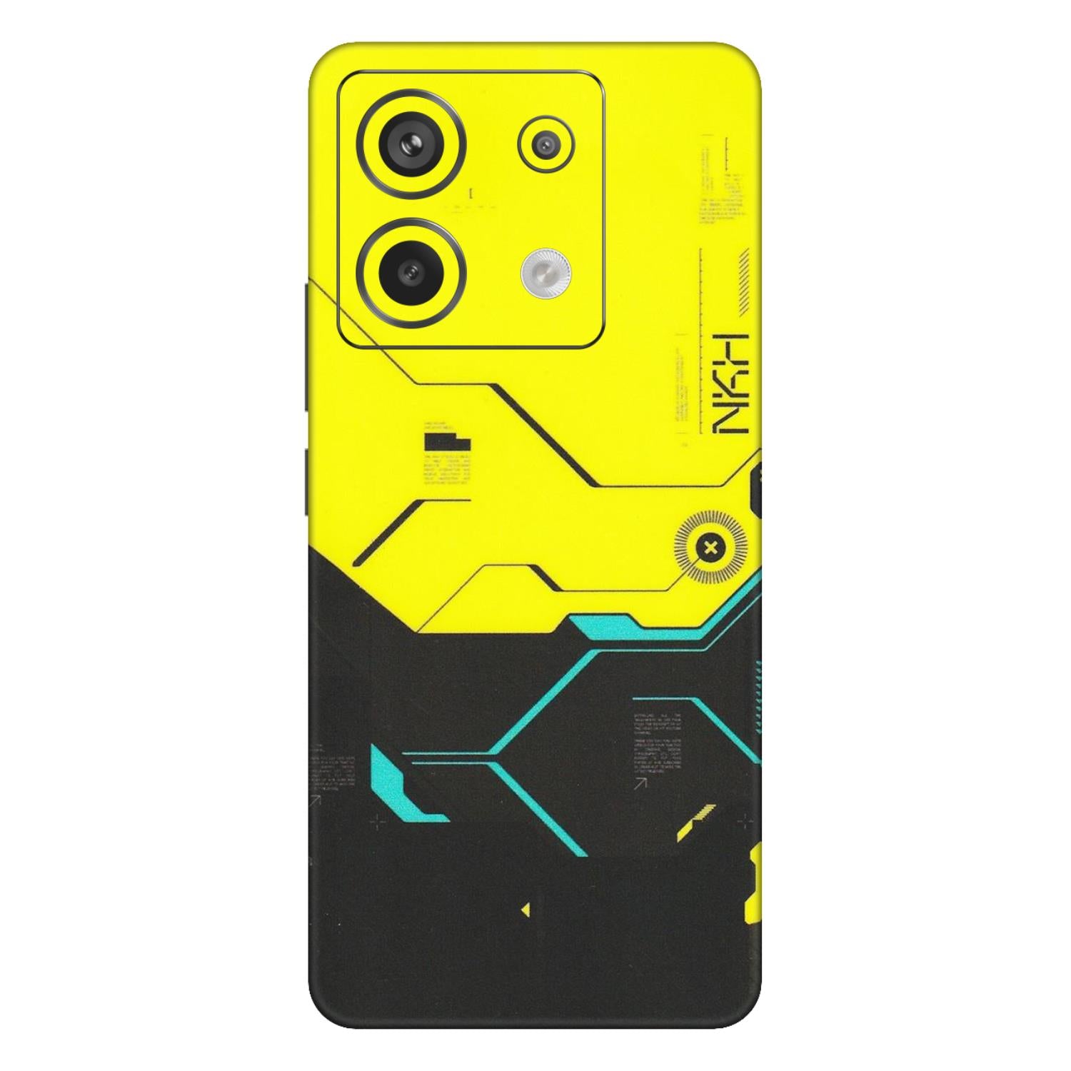 Xiaomi Redmi Phone Skins (All Models) - Black Yellow Technica - Matte Finish (M-53) Redmi Note 13 Pro 5G