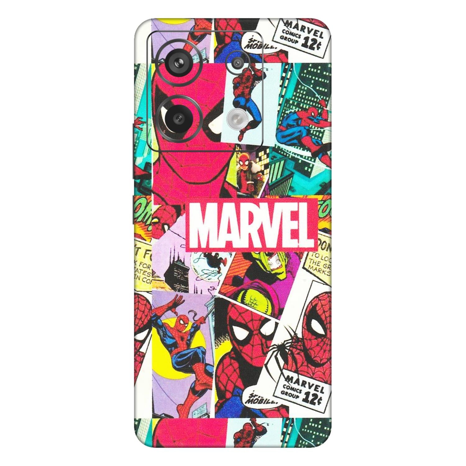 Xiaomi Redmi Phone Skins (All Models) - Marvel Comic Spiderman Grafitti - Matte Finish (M-72) Redmi Note 13 Pro 5G