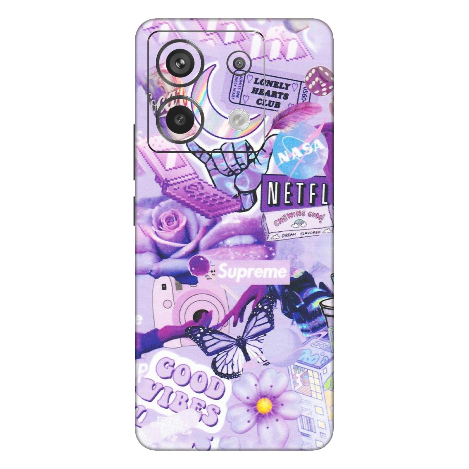 Xiaomi Redmi Phone Skins (All Models) - Supreme Purple Magic - Matte Finish (M-88) Redmi Note 13 Pro 5G