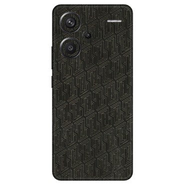 Xiaomi Redmi Phone Skins (All Models) - Black Abstract Pattern - 3D Embossed Finish (L-117) Redmi Note 13 Pro Plus 5G