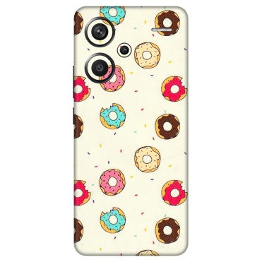 Xiaomi Redmi Phone Skins (All Models) - Mini Donuts Doodle Art - 3D Embossed Finish (L-122) Redmi Note 13 Pro Plus 5G