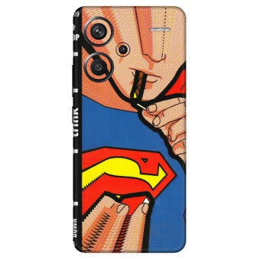 Xiaomi Redmi Phone Skins (All Models) - Superman Sutta - 3D Embossed Finish (L-130) Redmi Note 13 Pro Plus 5G