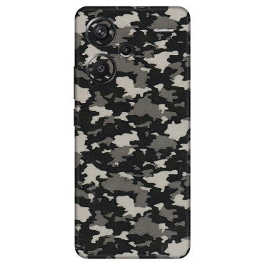 Xiaomi Redmi Phone Skins (All Models) - Black/Grey Camoflaunge - 3D Embossed Finish (L-142) Redmi Note 13 Pro Plus 5G