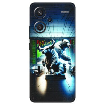 Xiaomi Redmi Phone Skins (All Models) - Stock Market Sensex Bear vs Bulls - 3D Embossed Finish (L-15) Redmi Note 13 Pro Plus 5G