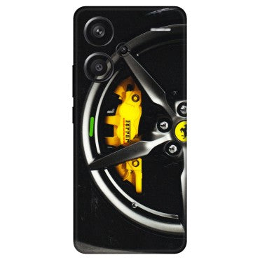 Xiaomi Redmi Phone Skins (All Models) - Ferrari Wheel Alloy - 3D Embossed Finish (L-173) Redmi Note 13 Pro Plus 5G