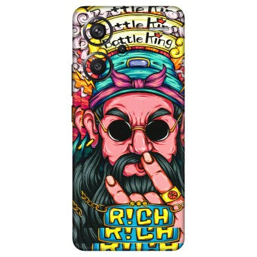 Xiaomi Redmi Phone Skins (All Models) - Battle King Dude Face - 3D Embossed Finish (L-178) Redmi Note 13 Pro Plus 5G
