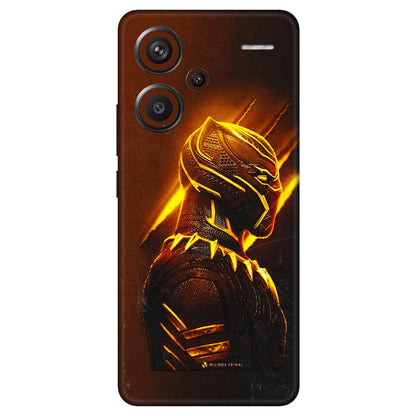 Xiaomi Redmi Phone Skins (All Models) - Gold Black Panther - 3D Embossed Finish (L-181) Redmi Note 13 Pro Plus 5G
