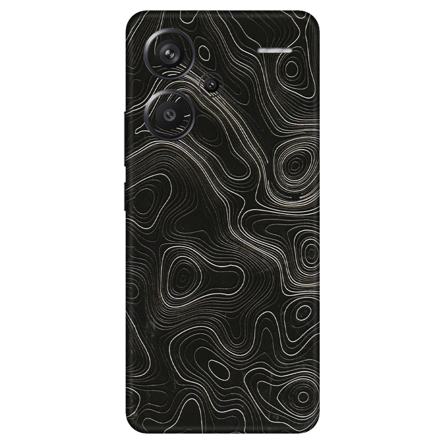 Xiaomi Redmi Phone Skins (All Models) - Black Swirl - 3D Embossed Finish (L-196) Redmi Note 13 Pro Plus 5G