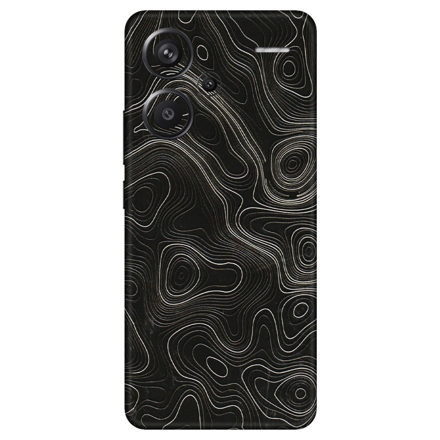 Xiaomi Redmi Phone Skins (All Models) - Black Swirl - 3D Embossed Finish (L-196) Redmi Note 13 Pro Plus 5G