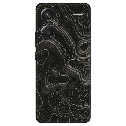 Xiaomi Redmi Phone Skins (All Models) - Black Swirl - 3D Embossed Finish (L-196) Redmi Note 13 Pro Plus 5G