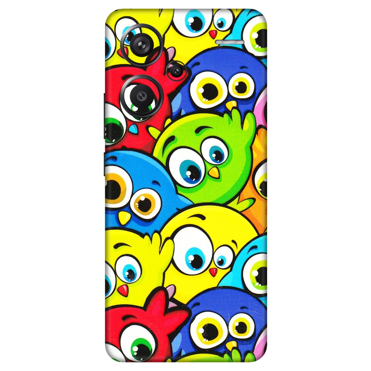 Xiaomi Redmi Phone Skins (All Models) - Cute Fluffy Birds - 3D Embossed Finish (L-213) Redmi Note 13 Pro Plus 5G